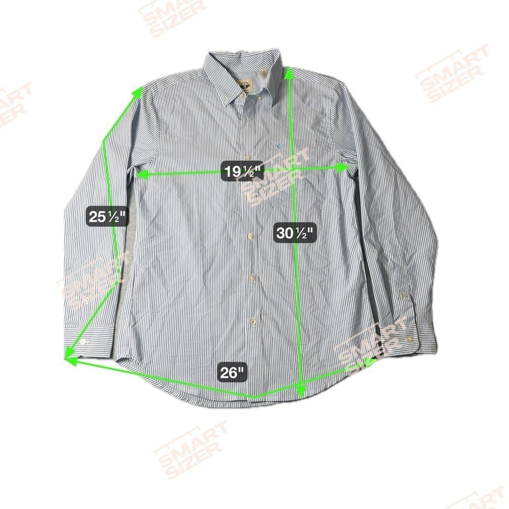 Dockers‎ Mens Classic Fit Blue White Striped Long Sleeve Button Down Shirt M - Picture 5 of 6